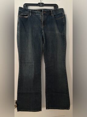 LOFT Women's Dark Blue Flare Jeans